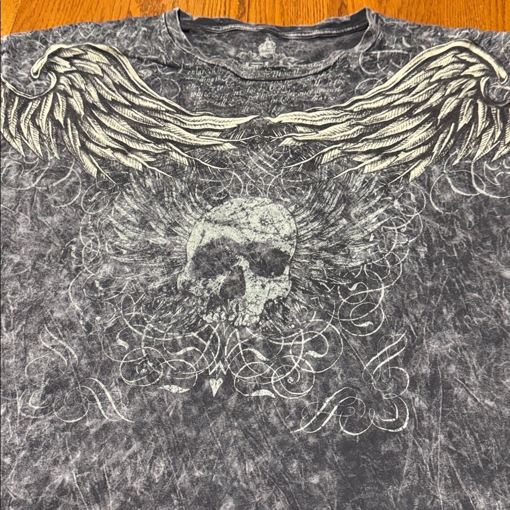 Helix Charcoal Graphic Tee with Skull Motif size 2XL - Picture 2 of 4